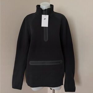 (NWT) Nike Sportswear Tech Fleece Men's 1/2-Zip Pullover in Black, Large